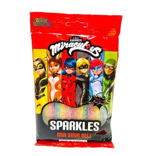Miraculous Sparkles mix sour Belt Candy 80g - Candy Mail UK