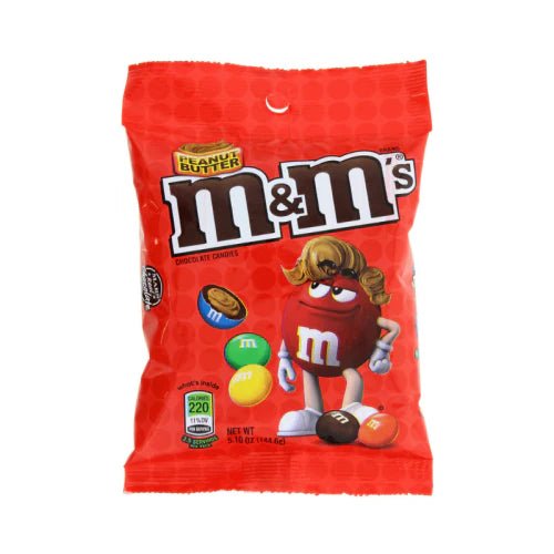 M&Ms Peanut Butter Sharing Size Bag 144g - Candy Mail UK