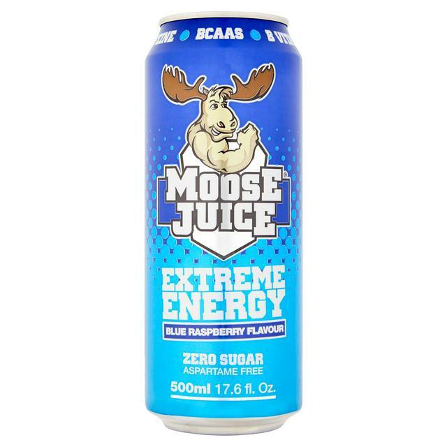 Moose Juice Extreme Energy Blue Raspberry 500ml - Candy Mail UK
