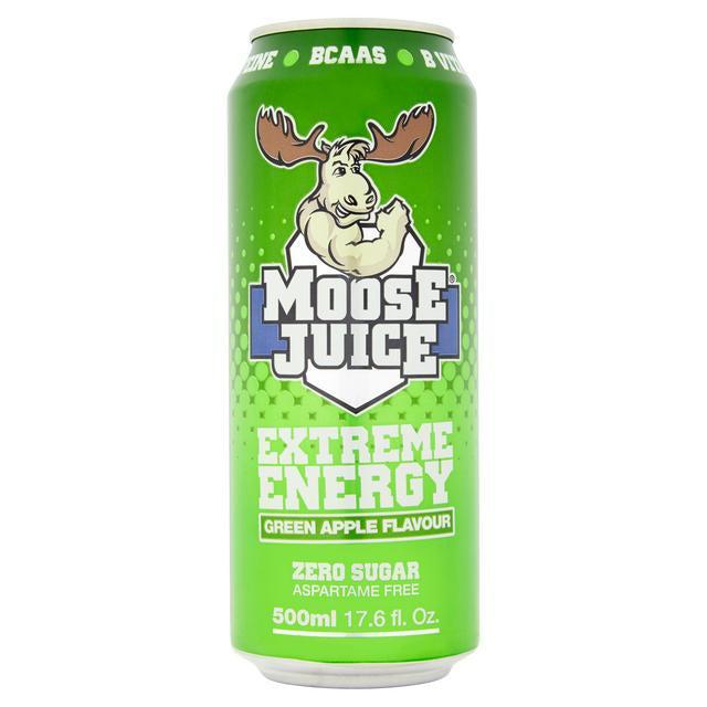 Moose Juice Extreme Energy Green Apple 500ml - Candy Mail UK