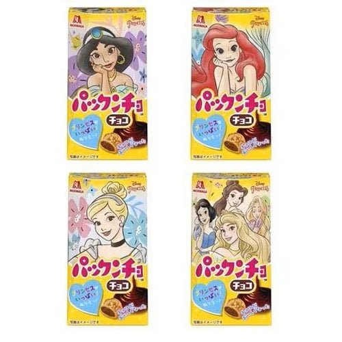Morinaga Punkuncho Disney Princess Chcolate Flavour (Japan) 43g - Candy Mail UK