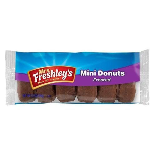 Mrs. Freshley's Mini Frosted Chocolate Donuts 85g - Candy Mail UK