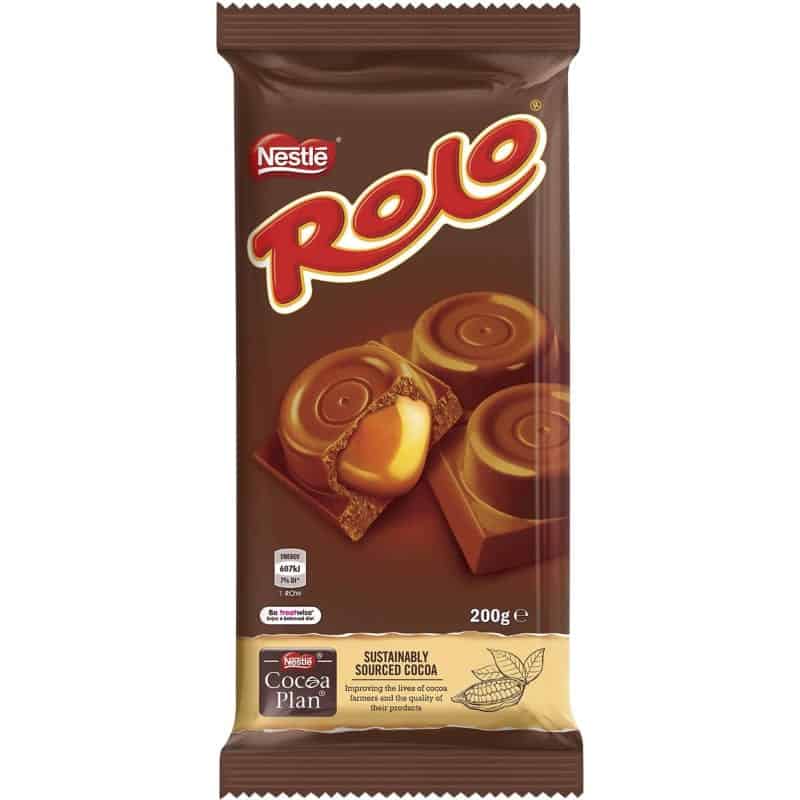 Nestle Rolo Chocolate Block (Australia) 200g Best Before Feb 2023 - Candy Mail UK