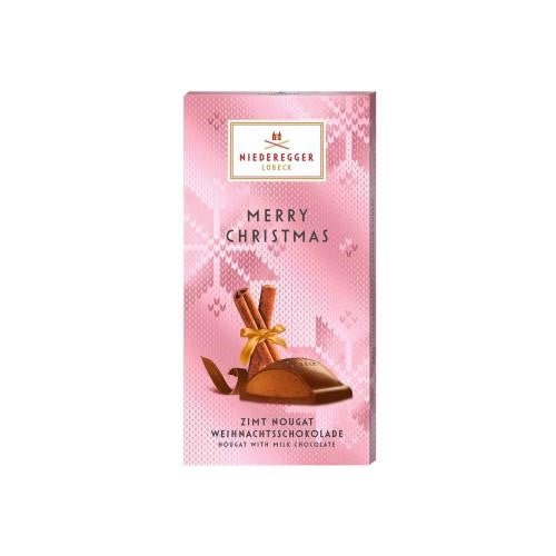 Niederegger Merry Christmas Christmas chocolate Cinnamon Nougat 100g - Candy Mail UK