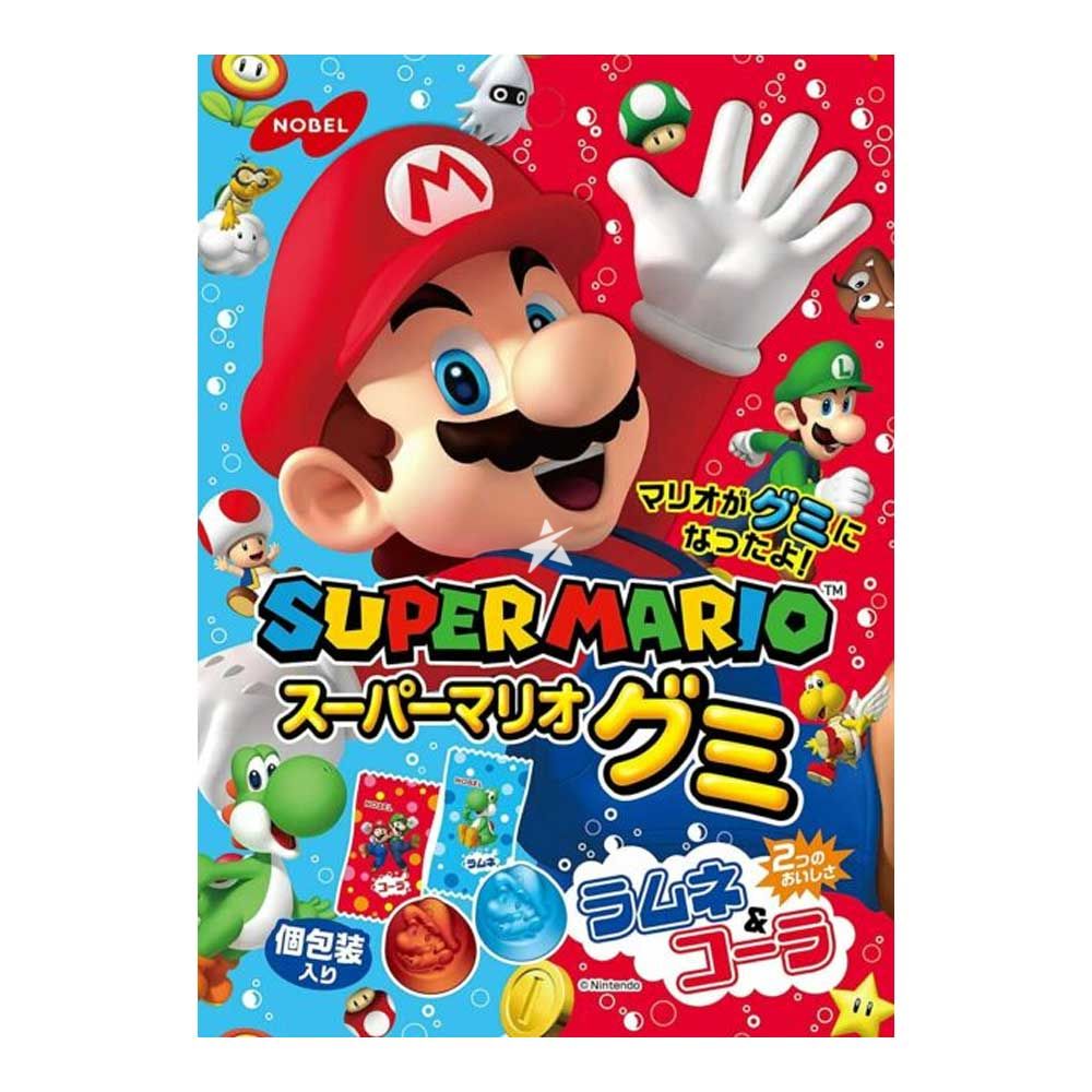 Nobel Super Mario Gummy Ramune and Cola 90g - Candy Mail UK