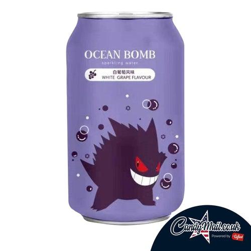 Ocean Bomb Pokemon White Grape Soda Gengar 330ml - Candy Mail UK