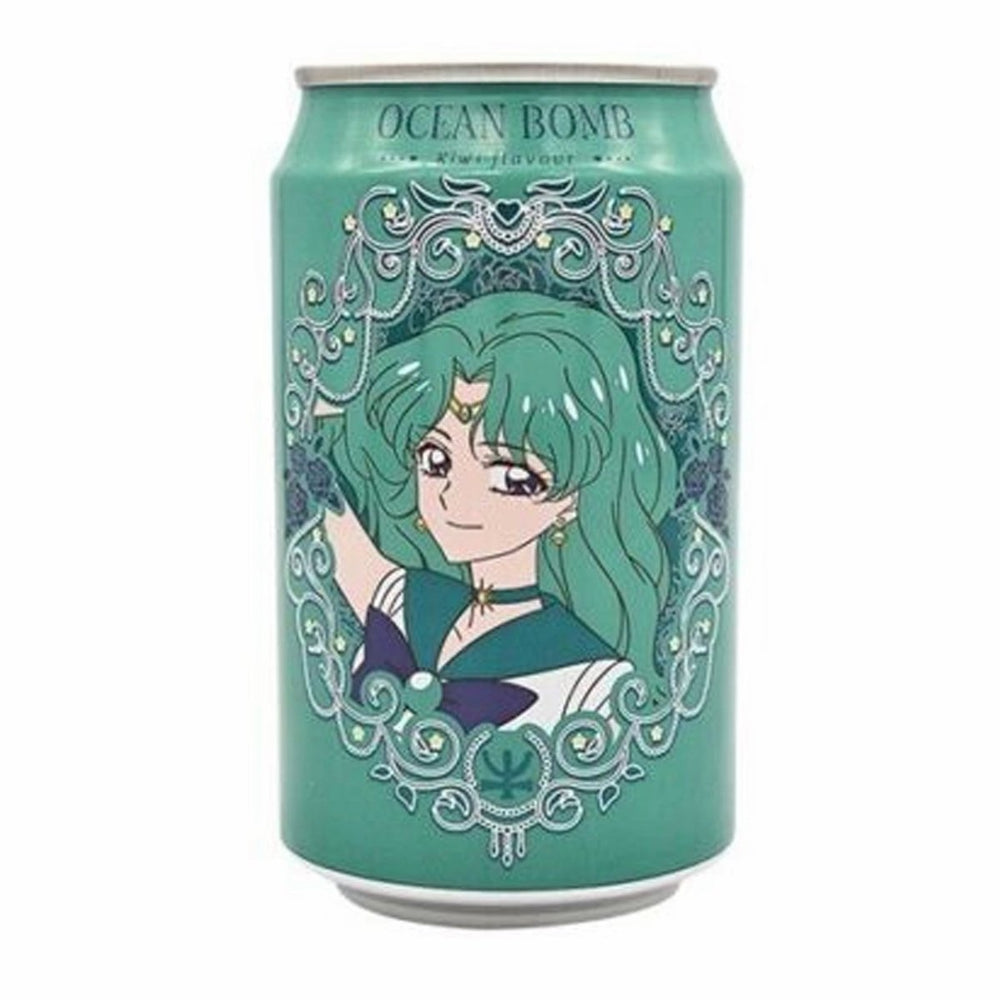 Ocean Bomb Sailor Moon Kiwi Flavour Soda 330ml - Candy Mail UK