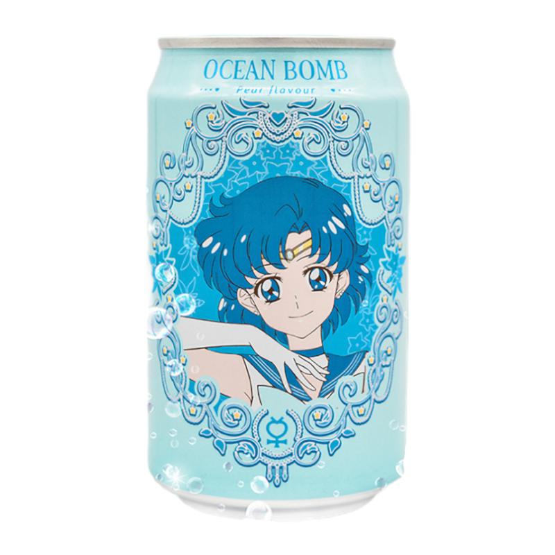 Ocean Bomb Sailor Moon Pear Flavour Soda 330ml - Candy Mail UK