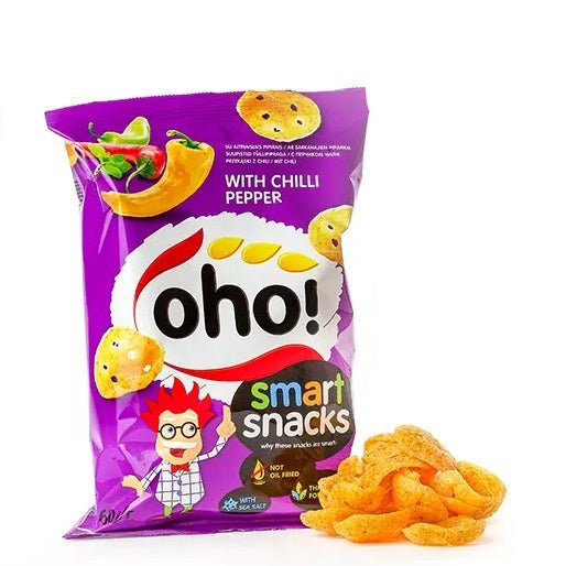 Oho! Smart Snacks Chilli Pepper Flavour 60g - Candy Mail UK