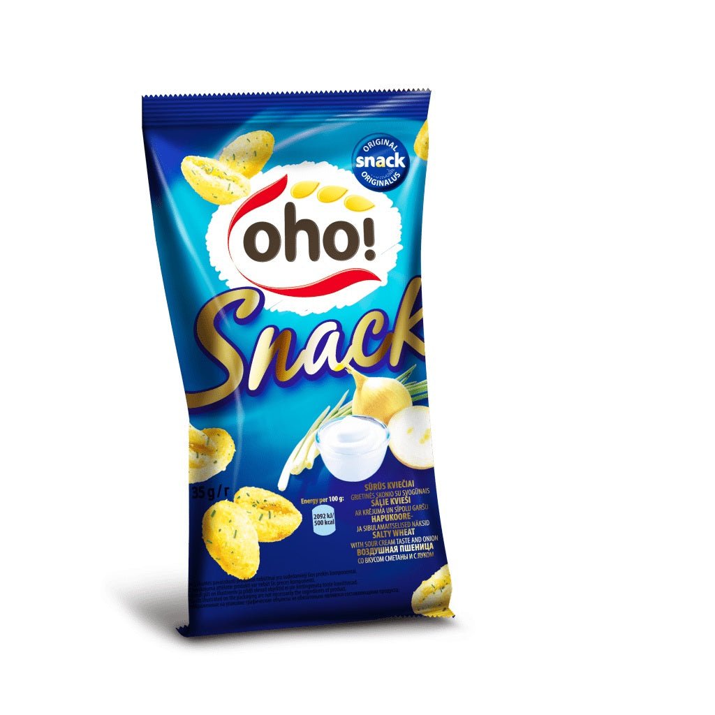 Oho! Snacks Salty Wheat Cream and Onion flavour 35g - Candy Mail UK