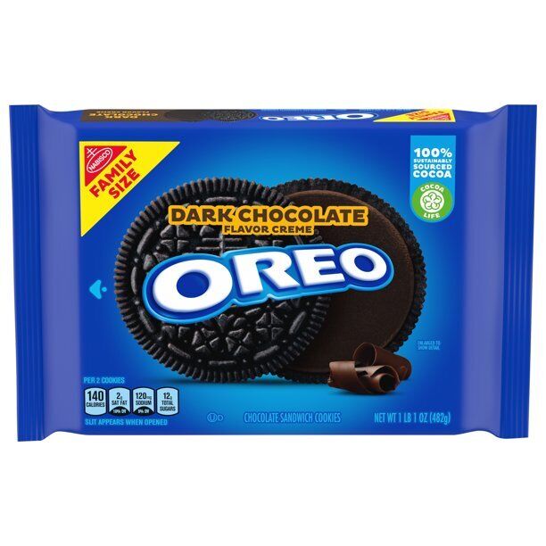 Oreo Dark Chocolate Flavour Creme Cookies Family Pack 482g - Candy Mail UK
