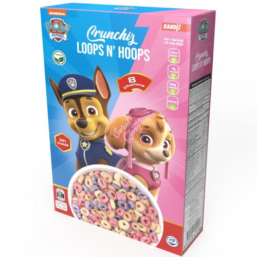 Paw Patrol Chruchie Loops and Hoops Cereal 375g - Candy Mail UK