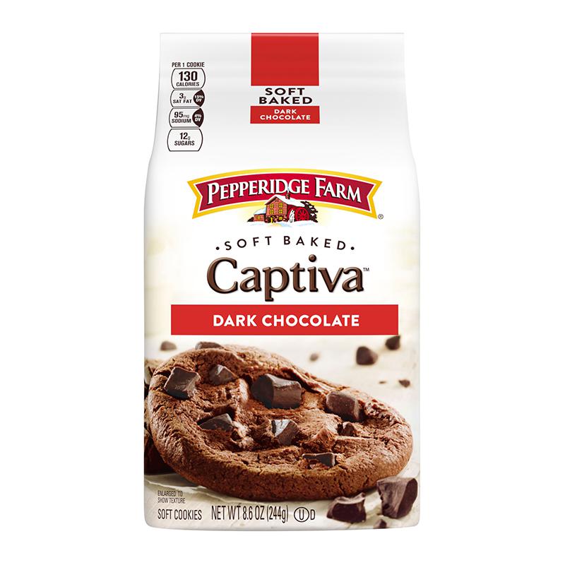 Pepperidge Farm Captiva Dark Chocolate Brownie Soft Baked Cookies 244g - Candy Mail UK