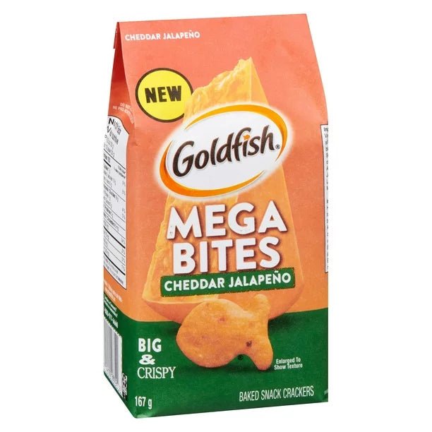 Pepperidge Farm Goldfish Mega Bites Cheddar Jalapeno (Canada) 167g - Candy Mail UK
