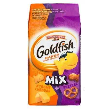Pepperidge Farm Goldfish Mix Xtreme Cheddar + Pretzel (Canada) 180g - Candy Mail UK