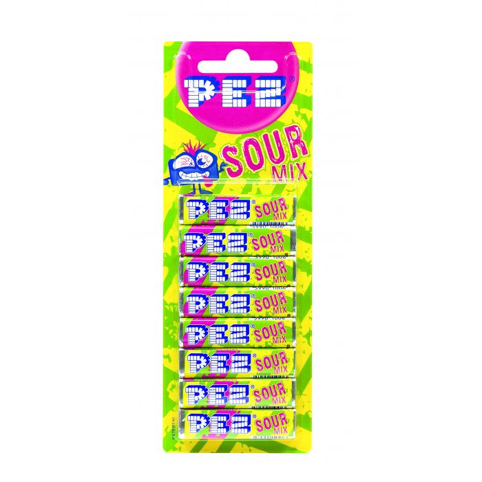 Pez Sour Mix Refills 8 Pack 68g - Candy Mail UK