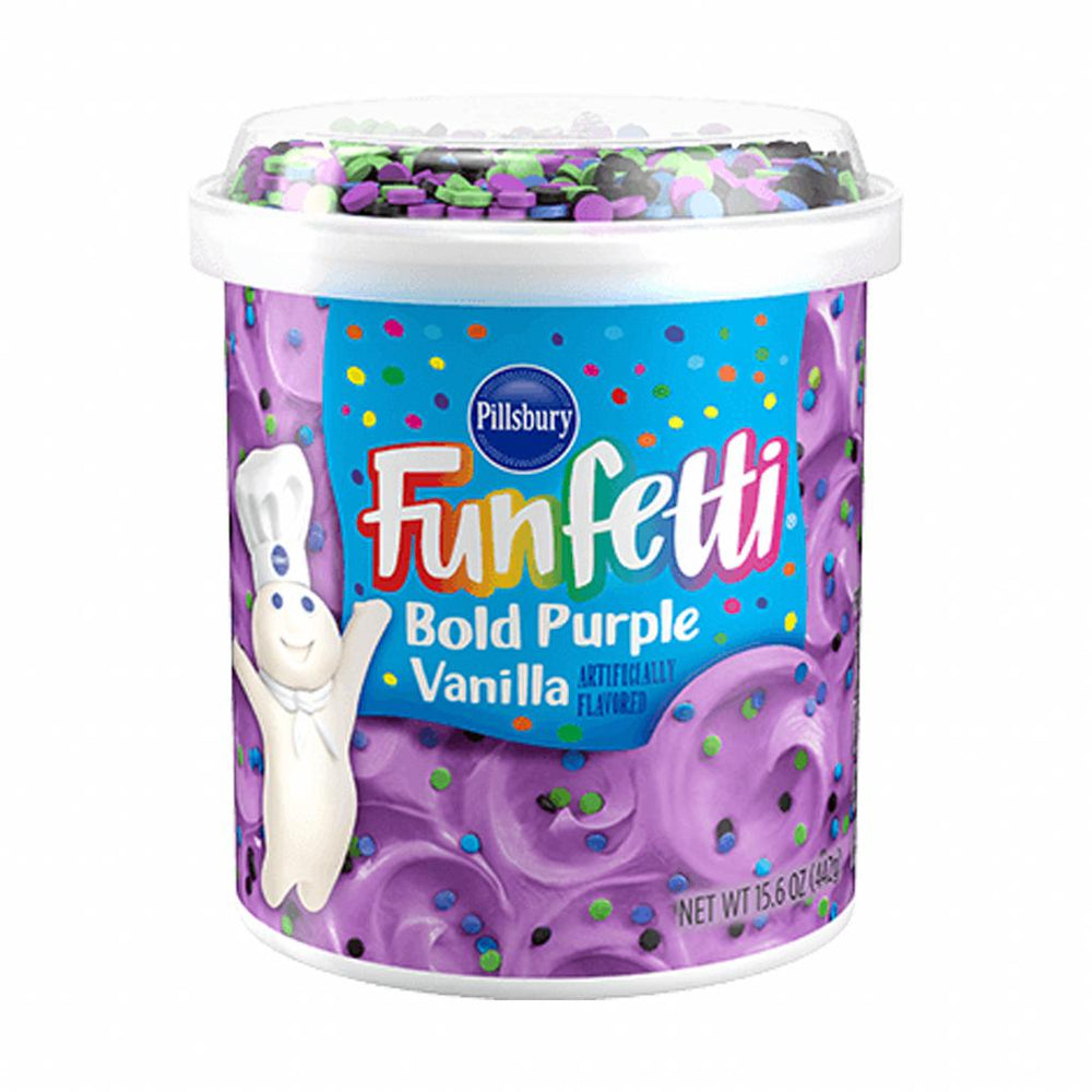 Pillsbury Funfetti Bold Purple Vanilla Frosting 443g - Candy Mail UK