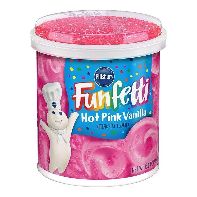 Pillsbury Funfetti Confetti Hot Pink Frosting 443g - Candy Mail UK