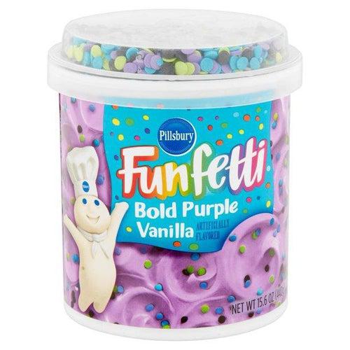 Pillsbury Funfetti Purple Vanilla Frosting 442g - Candy Mail UK
