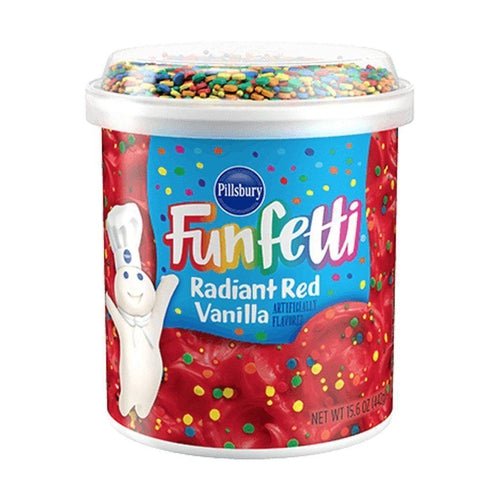Pillsbury Funfetti Radiant Red Vanilla Frosting 443g - Candy Mail UK