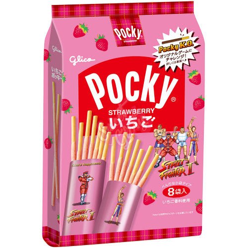 Pocky Strawberry 9 Pack Street Fighter Edition 119g - Candy Mail UK