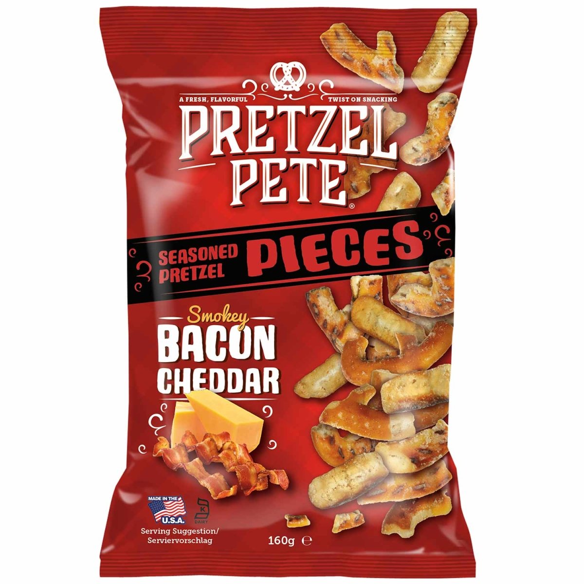 Pretzel Pete Smokey Bacon Cheddar 160g - Candy Mail UK