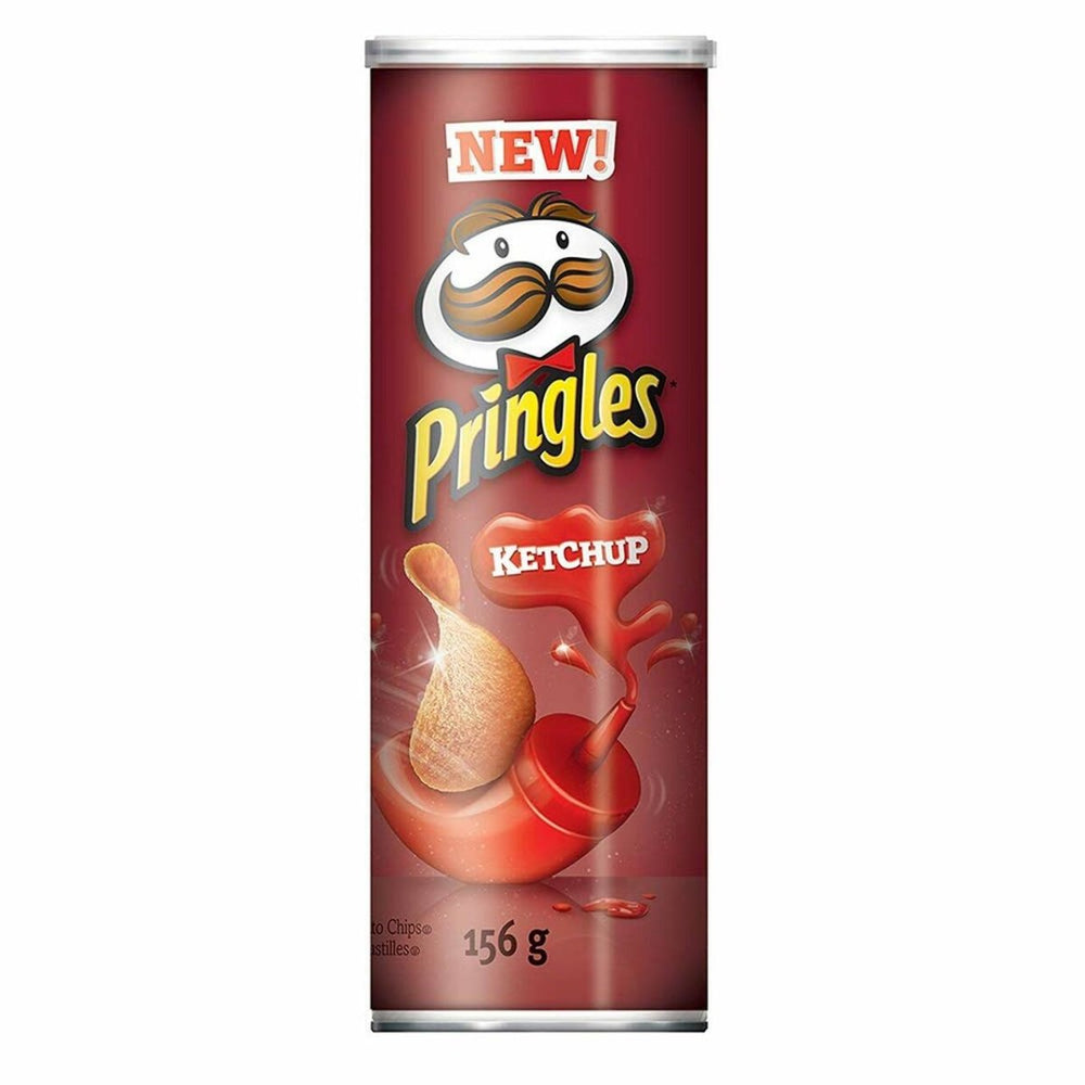 Pringles Ketchup (Canada) 156g Dented packaging - Candy Mail UK