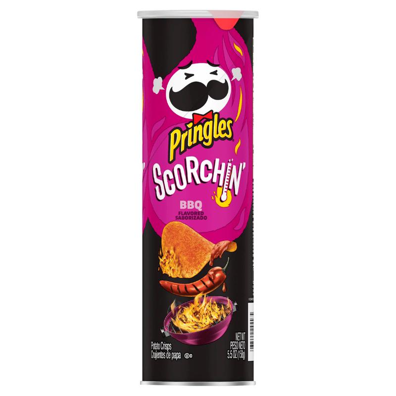Pringles Scorchin' BBQ 158g (Damaged Can) - Candy Mail UK