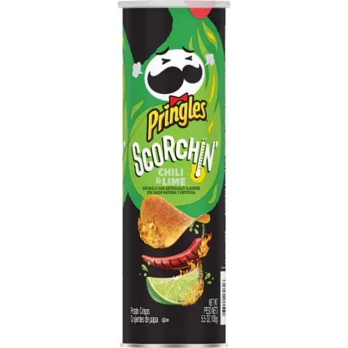 Pringles Scorchin' Chillli and Lime 158g (Damaged Packaging) - Candy Mail UK
