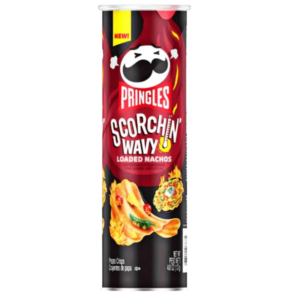 Pringles Scorchin' Wavy Loaded Nachos 137g - Candy Mail UK