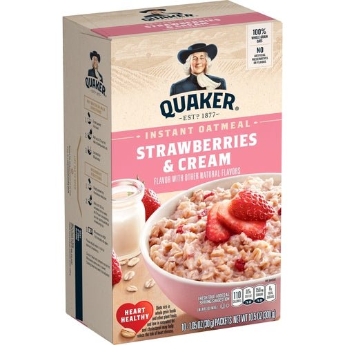 Quaker Instant Oatmeal Strawberries and Cream 300g - Candy Mail UK