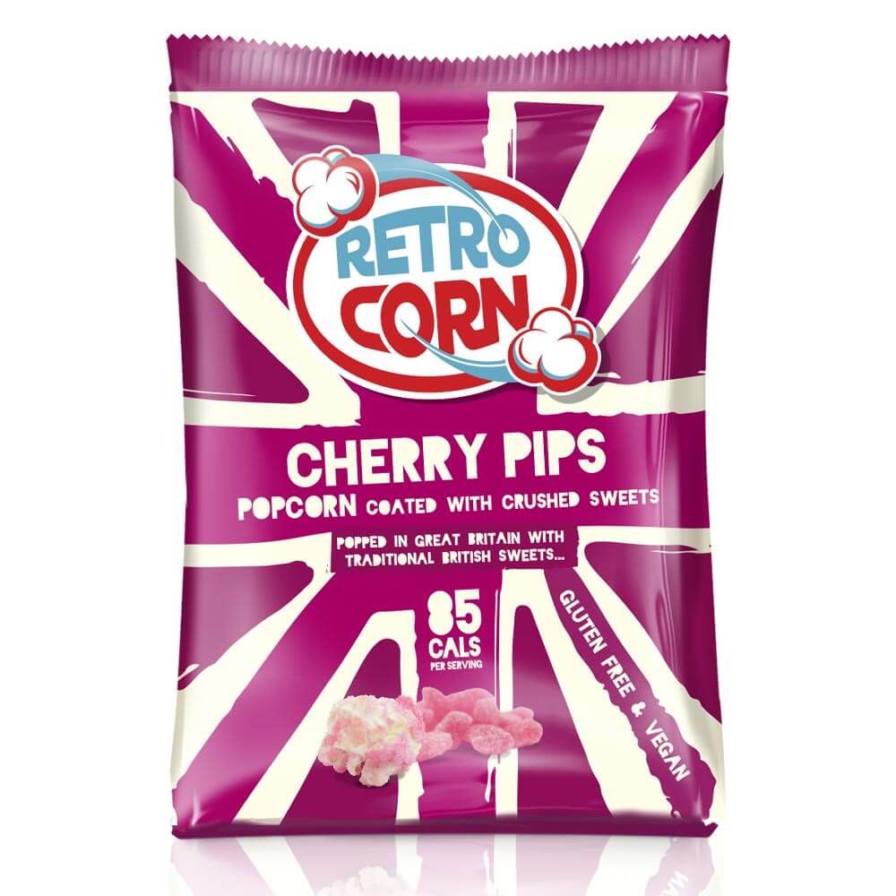 Retrocorn Cherry Pips Popcorn 35g - Candy Mail UK