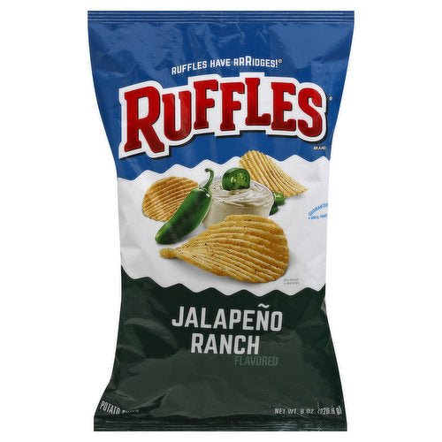 Ruffles Potato Chip Jalapeno Ranch 184g Best Before 30th April 2023 - Candy Mail UK