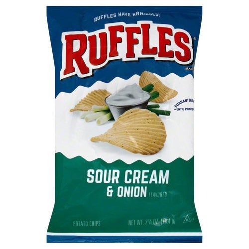 Ruffles Potato Chip Sour Cream and Onion 184g Best Before 31st May 2023 - Candy Mail UK