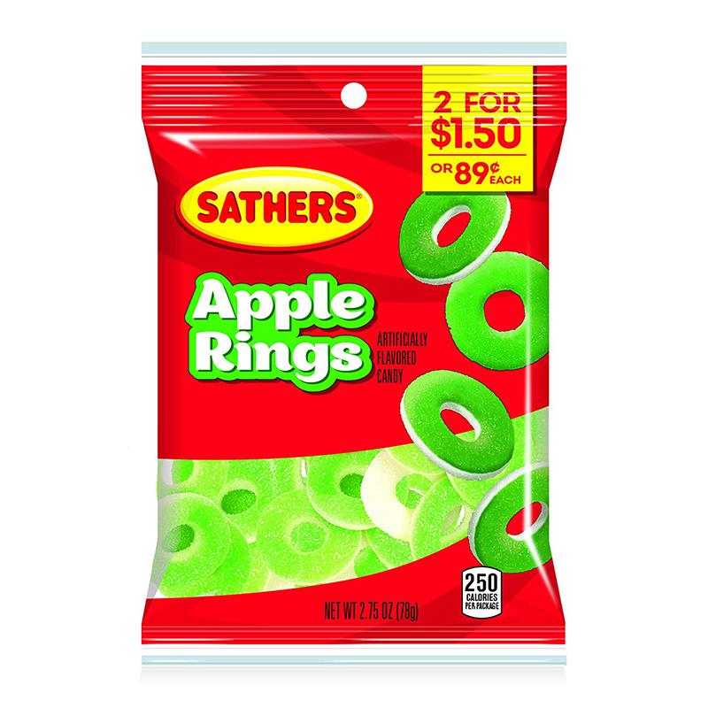 Sather's Apple Rings 106g - Candy Mail UK