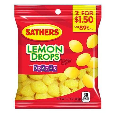 Sather's Lemon Drops 88g Best before 26/02/21 - Candy Mail UK
