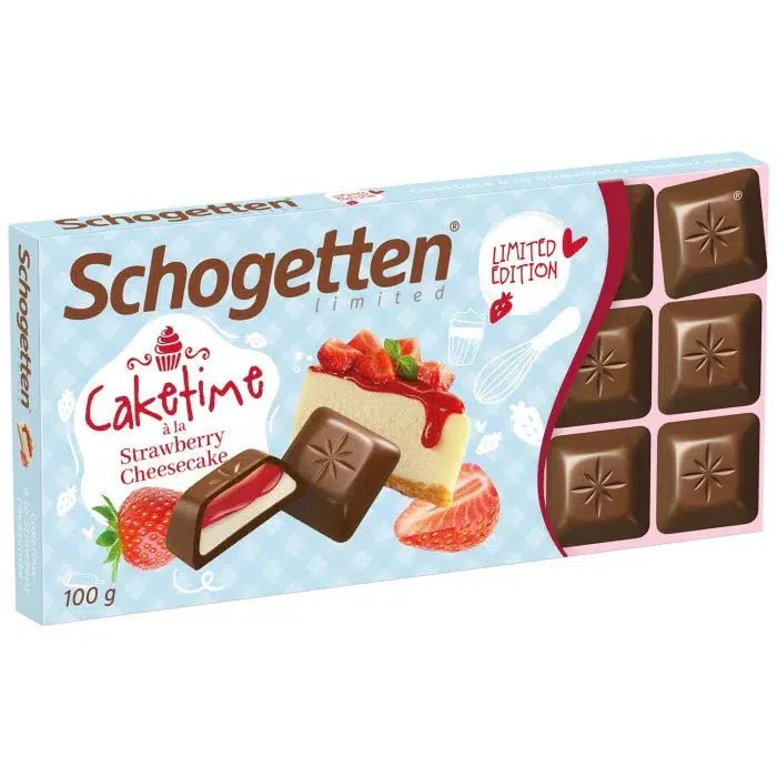 Schogetten Cake Time Strawberry Cheesecake 100g - Candy Mail UK