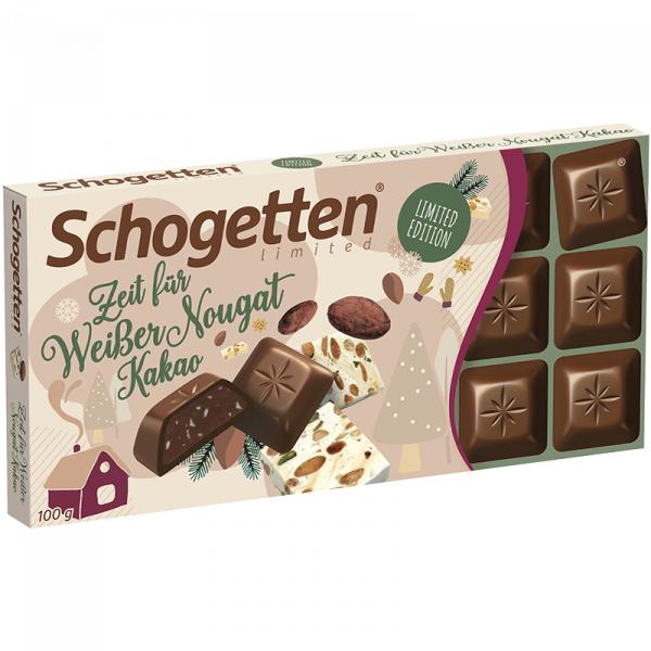 Schogetten Cocoa and White Nougat Limited Edition Bar 100g - Candy Mail UK