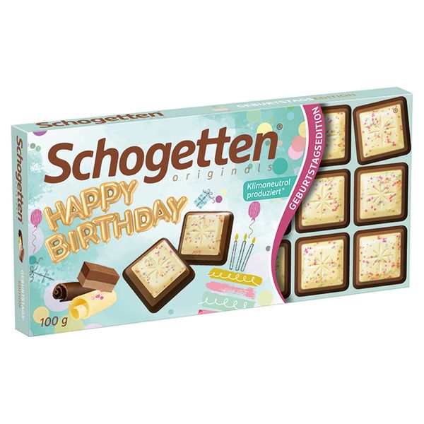 Schogetten Happy Birthday 100g - Candy Mail UK