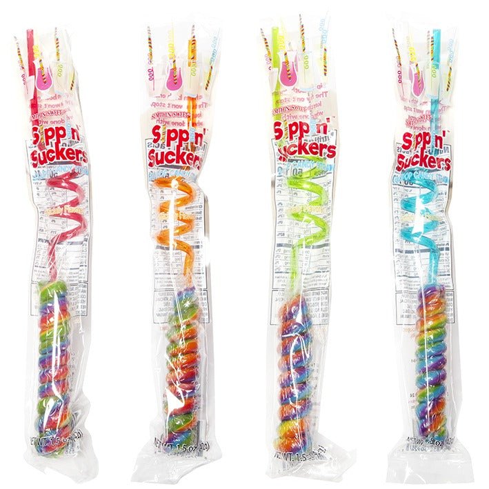 Sippin' Suckers Lollipop Candy straw 14g - Candy Mail UK