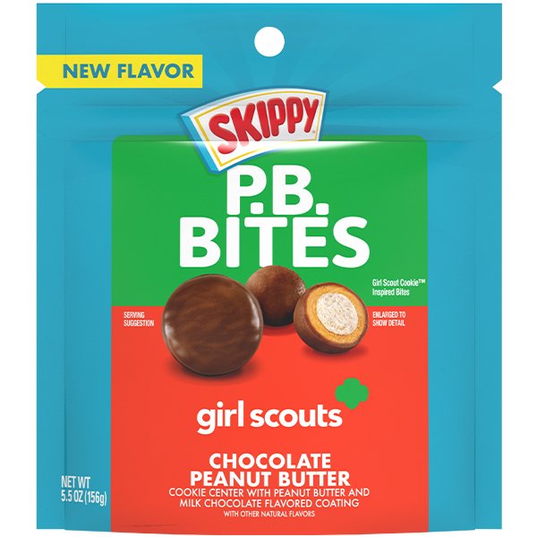 Skippy P.B. Bites Girl Scouts Chocolate Peanut Butter 155g - Candy Mail UK