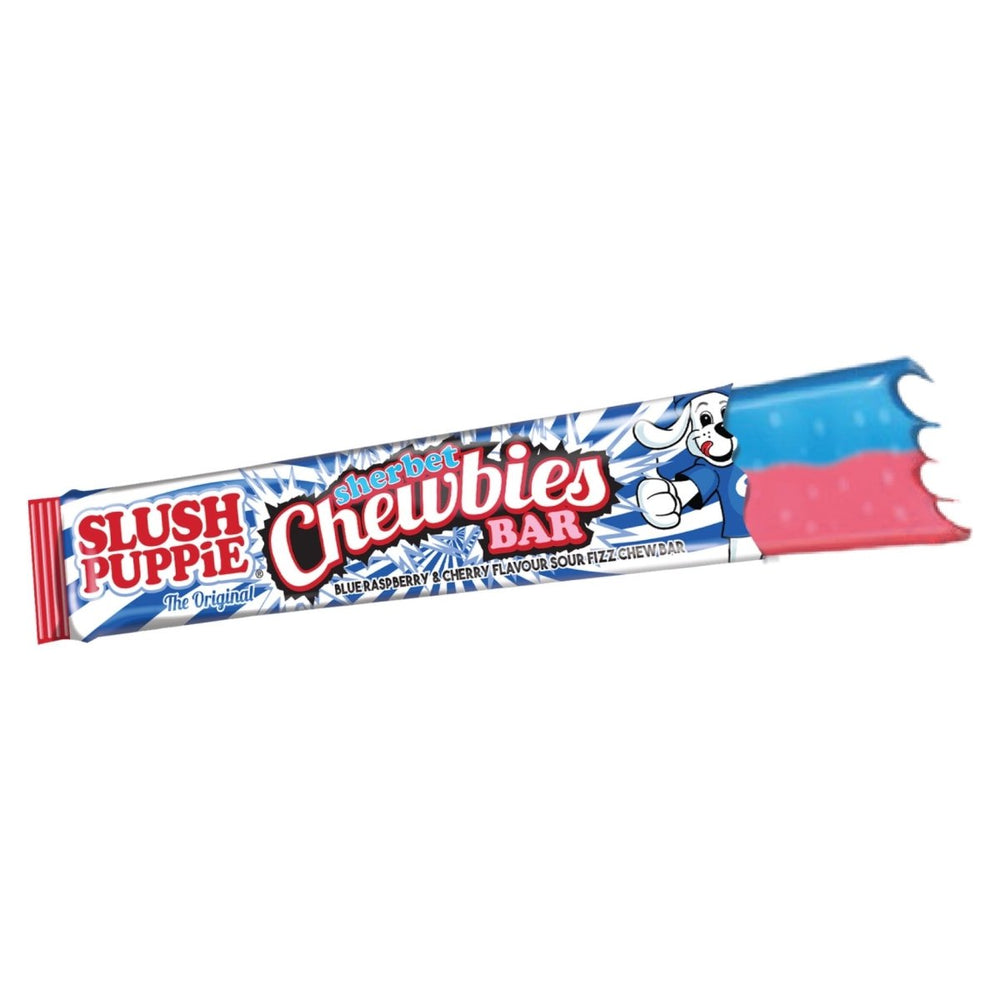 Slush Puppie Blue Raspberry and Cherry Chewbies Bars 25g - Candy Mail UK