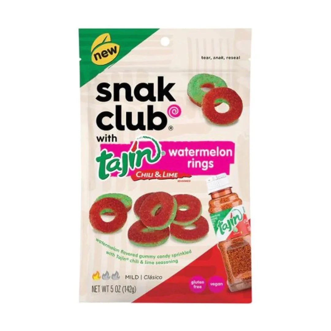 Snak Club Tajin Watermelon Rings 142g - Candy Mail UK
