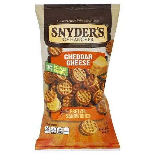 Snyder's Pretzel Sandwiches Cheddar Cheese 226g Best Before 11/06/21 - Candy Mail UK