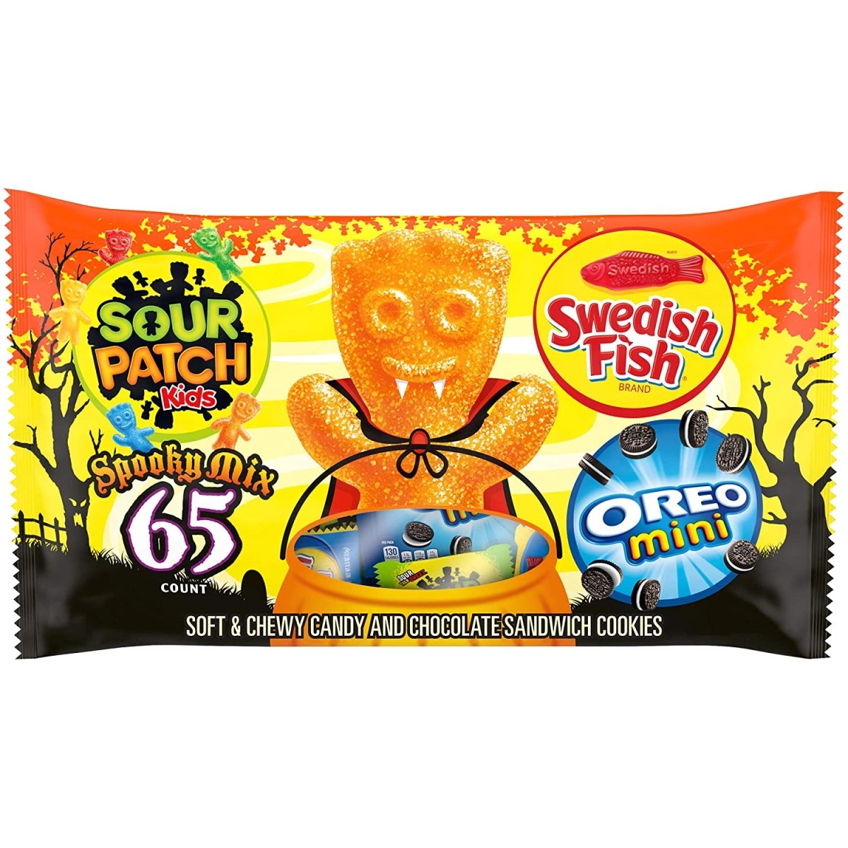 Sour Patch, Swedish Fish, Oreo Variety Pack 65 Pieces 1.1kg - Candy Mail UK