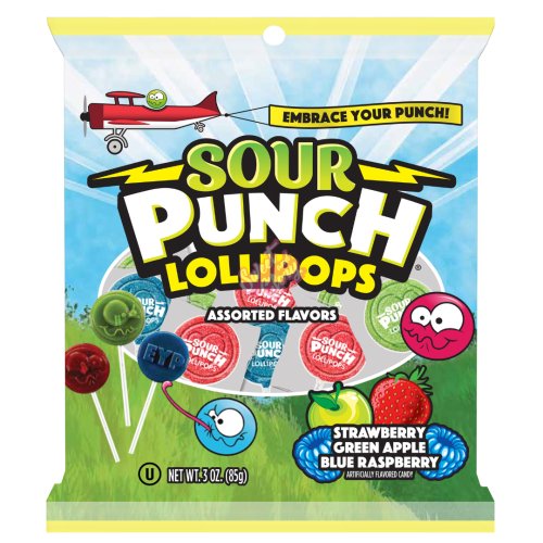 Sour Punch Lollipops Assorted 85g - Candy Mail UK