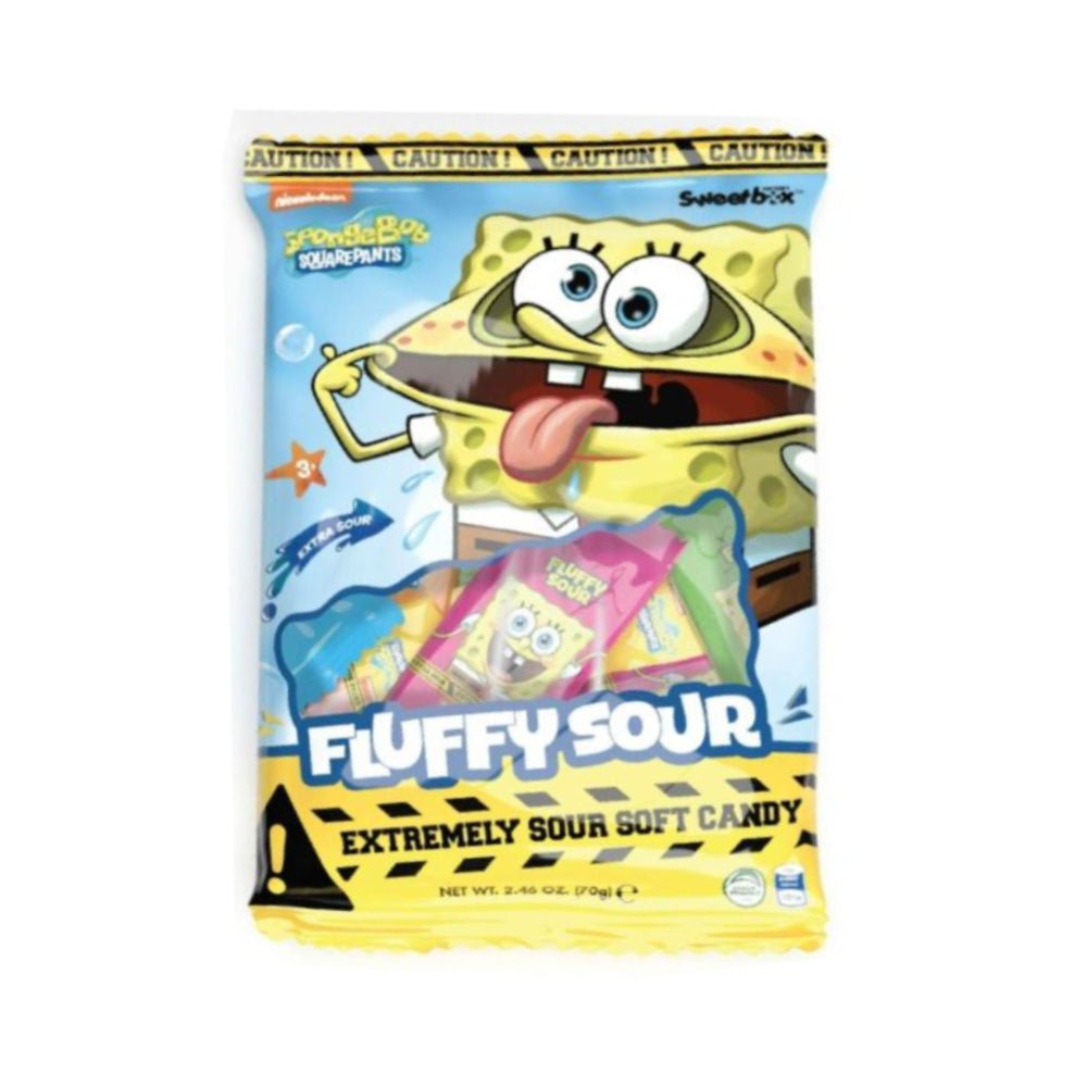 Spongebob Squarepants Fluffy Sour Candy 70g - Candy Mail UK
