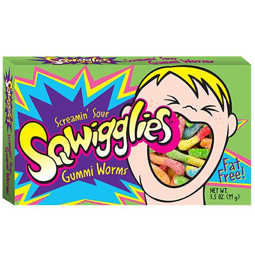 Sqwigglies Gummi Worms Theatre Box 99g - Candy Mail UK