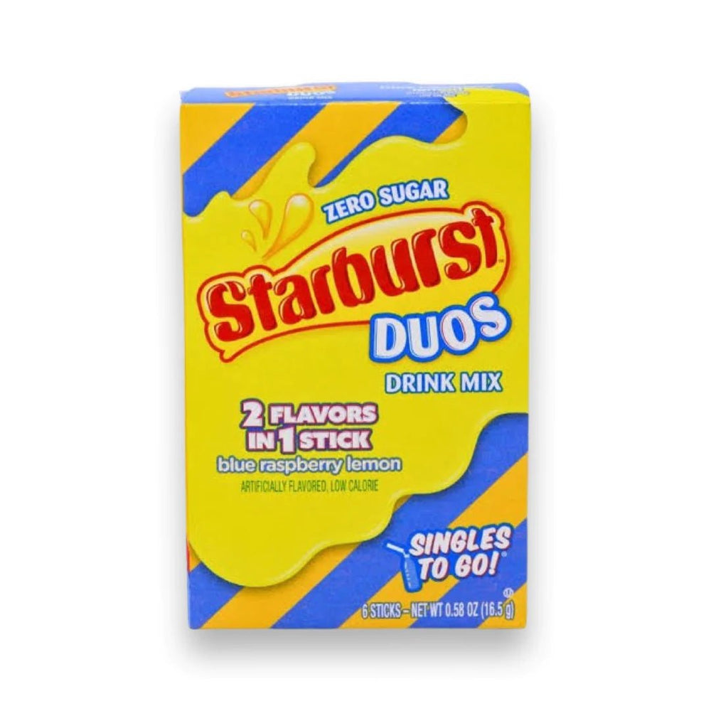 Starburst Duos Zero Sugar Drink Mix Blue Raspberry Lemon 16.5g - Candy Mail UK