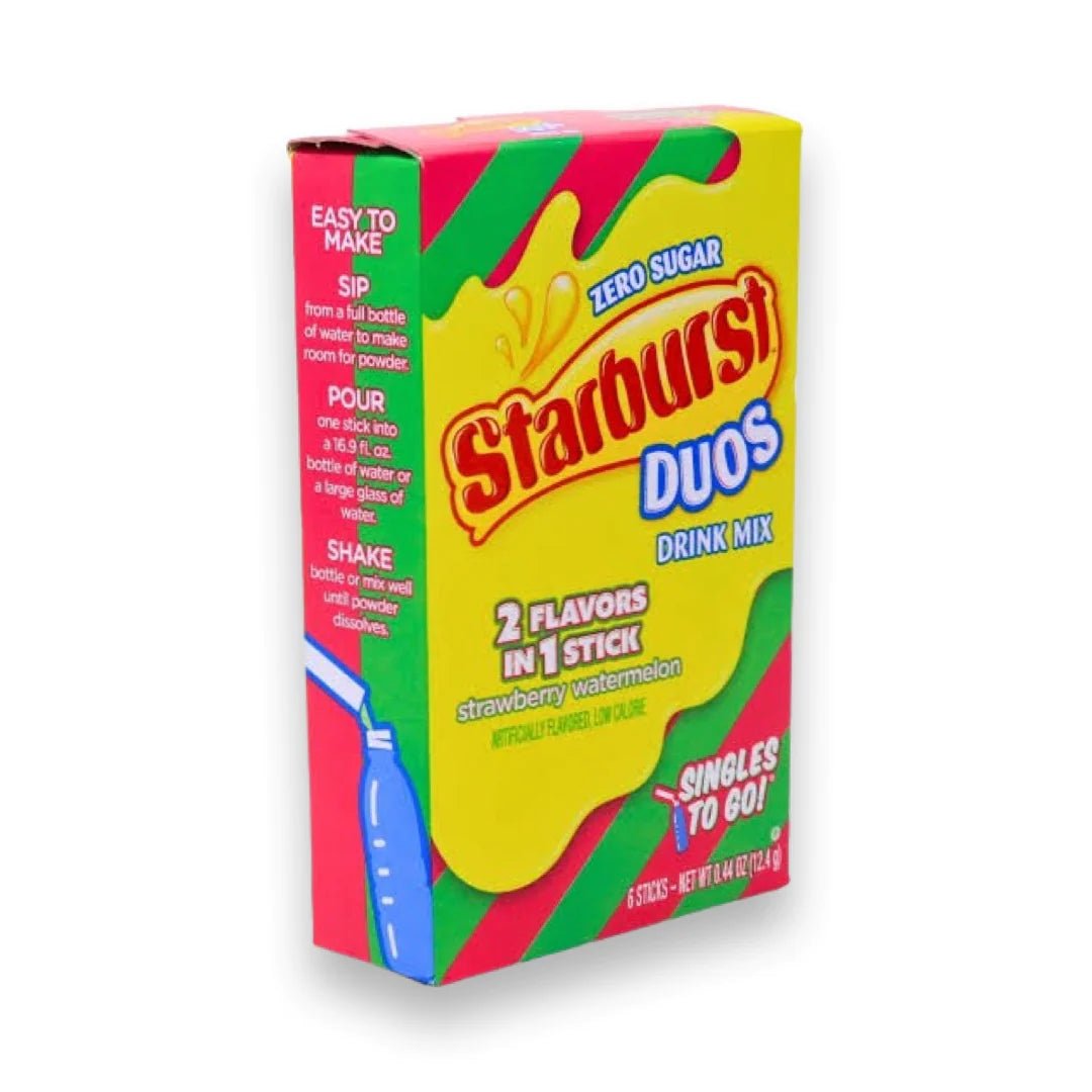 Starburst Duos Zero Sugar Drink Mix Strawberry Watermelon 16.5g - Candy Mail UK